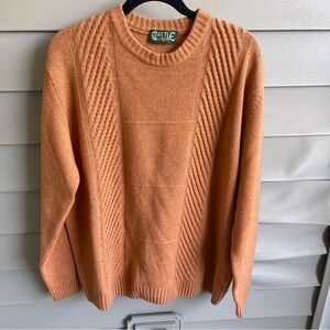 Vintage Castle Of Ireland Wool Blend Knit Chunky Fisherman Sweater Size XL